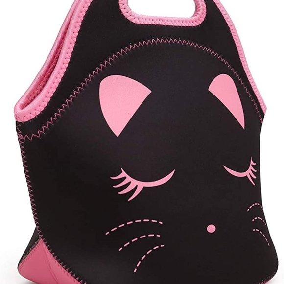 * New Cute Cat Face Bow Diamond Bling Waterproof Pink School Backpack Girls Book - Picture 9 of 15